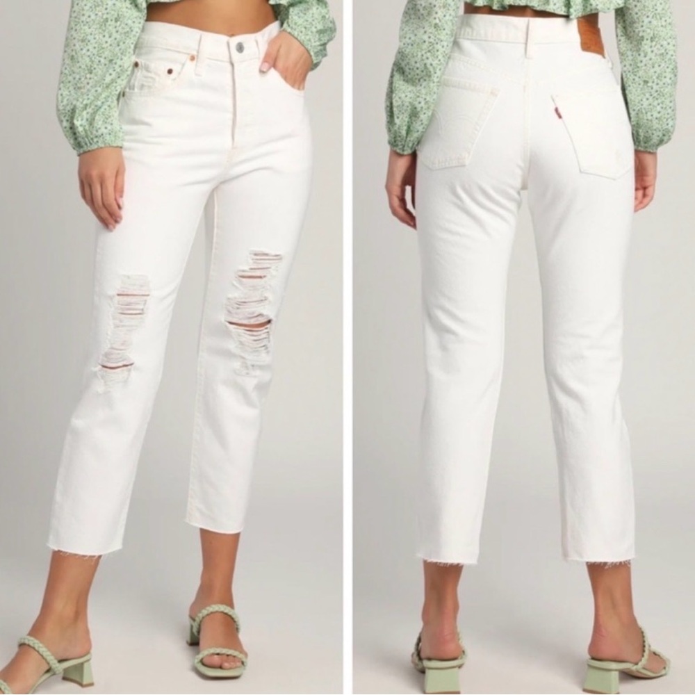 Levi’s 501 White Distressed Women's Jeans 29x30